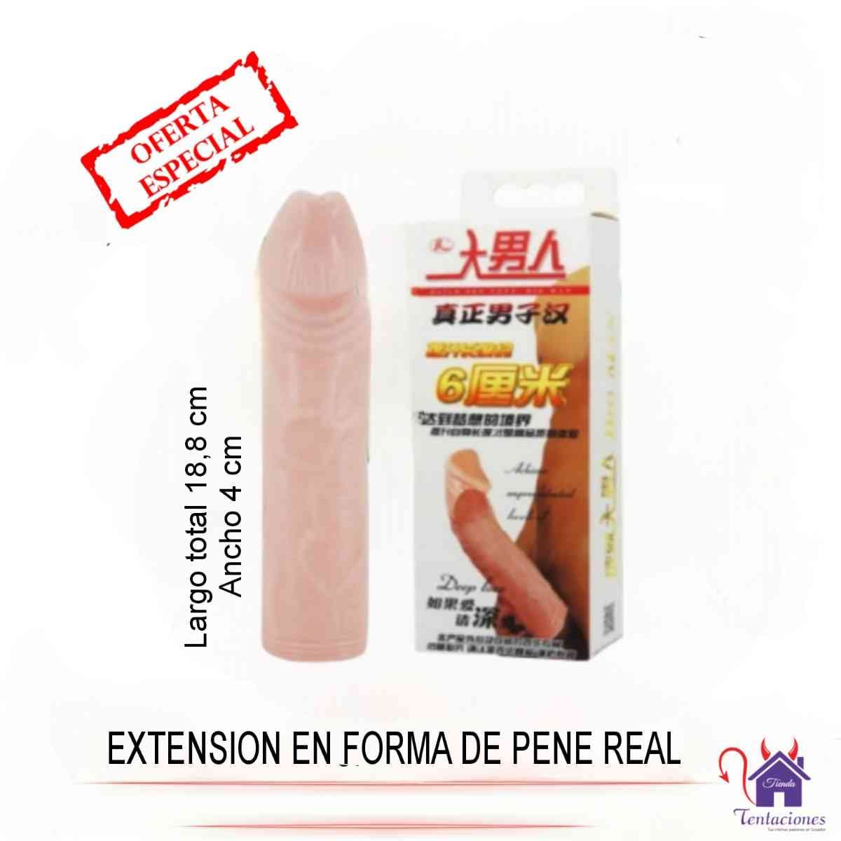 Extensión pene real-Tienda Tentaciones-Sex Shop Ecuador