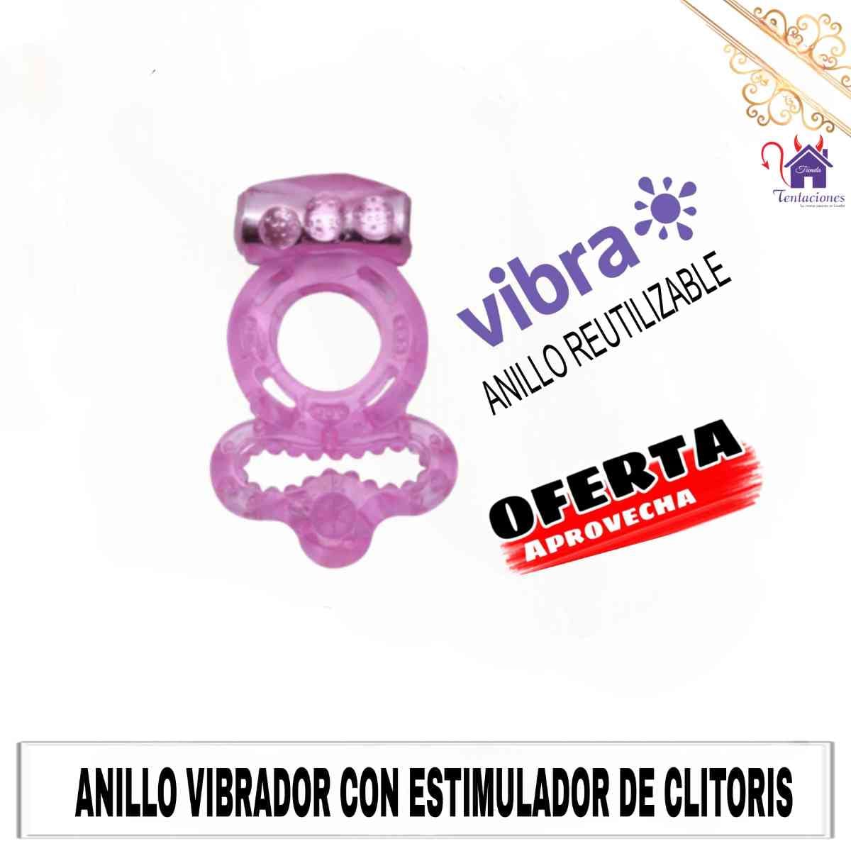 Anillo Vibrador con estimulador-Tienda Tentaciones-Sex Shop Ecuador