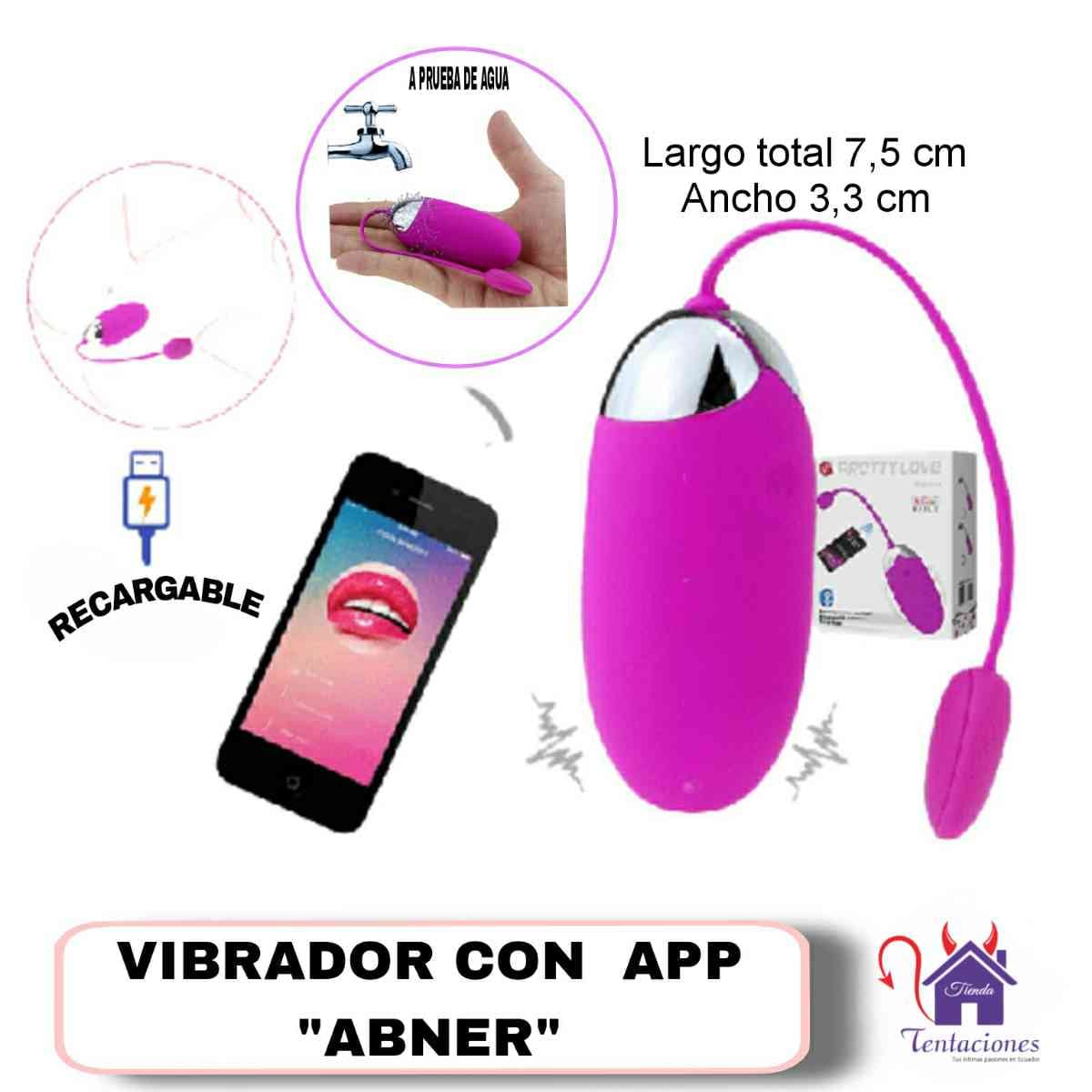 Vibrador con App Abner-Tienda Tentaciones-Sex Shop Ecuador
