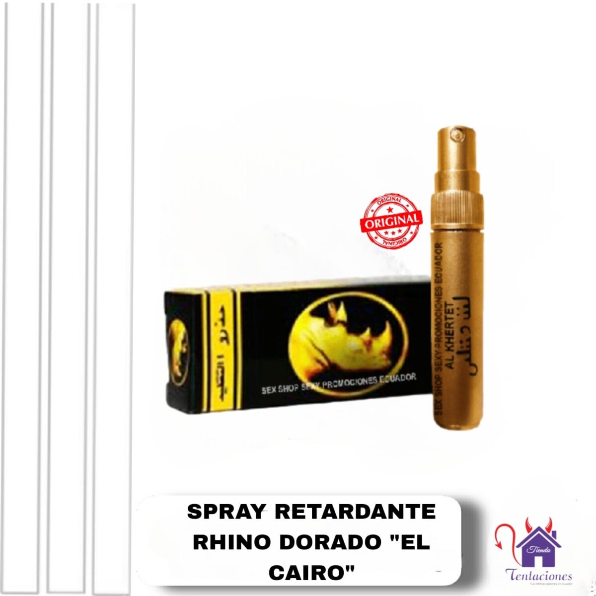 Rhino dorado-Tienda Tentaciones-Sex Shop Ecuador