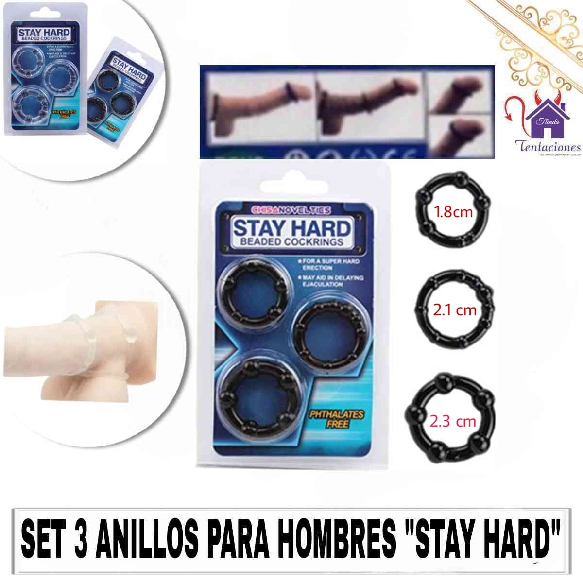 Set 3 Anillo Stay Hard-Tienda Tentaciones-Sex Shop Ecuador