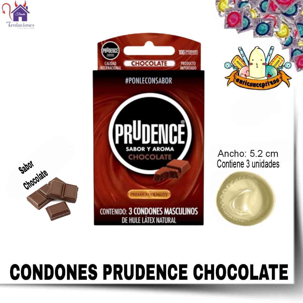 Condones Prudence Chocolate-Tienda Tentaciones-Sex Shop Ecuador