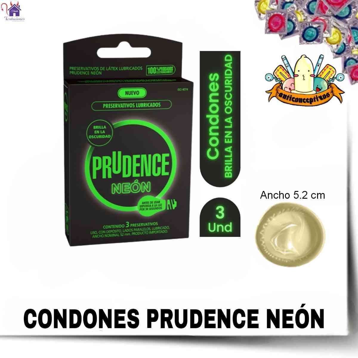 Condones Prudence Neón-Tienda Tentaciones-Sex Shop Ecuador