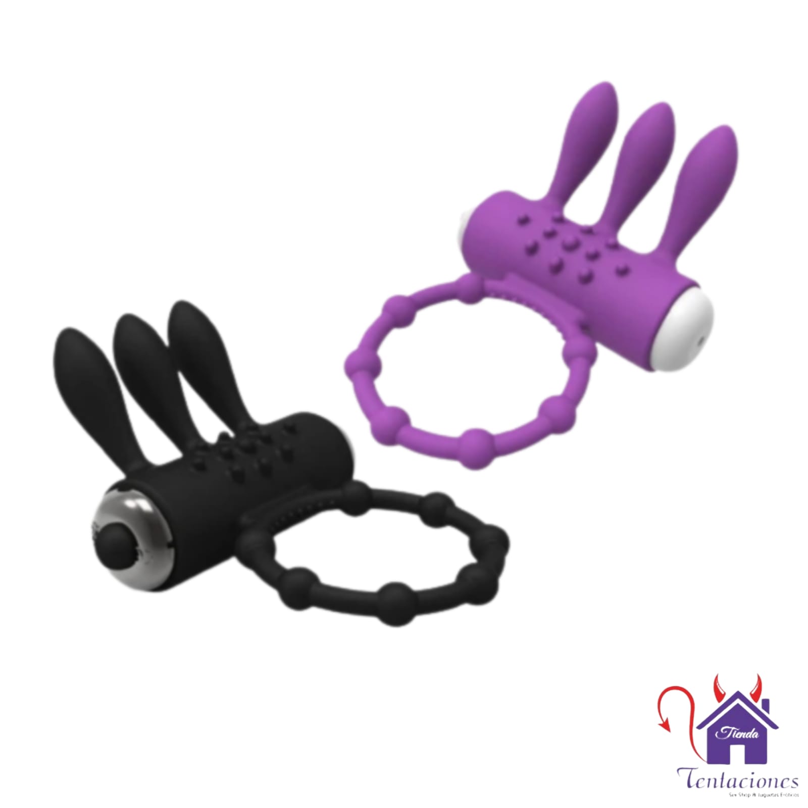 Anillo Vibrador con tres orejitas-Tienda Tentaciones-Sex Shop Ecuador