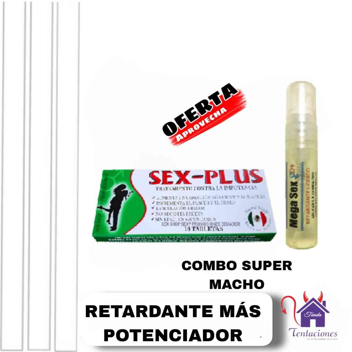 Combo Super Macho+Retardante-Tienda Tentaciones-Sex Shop Ecuador
