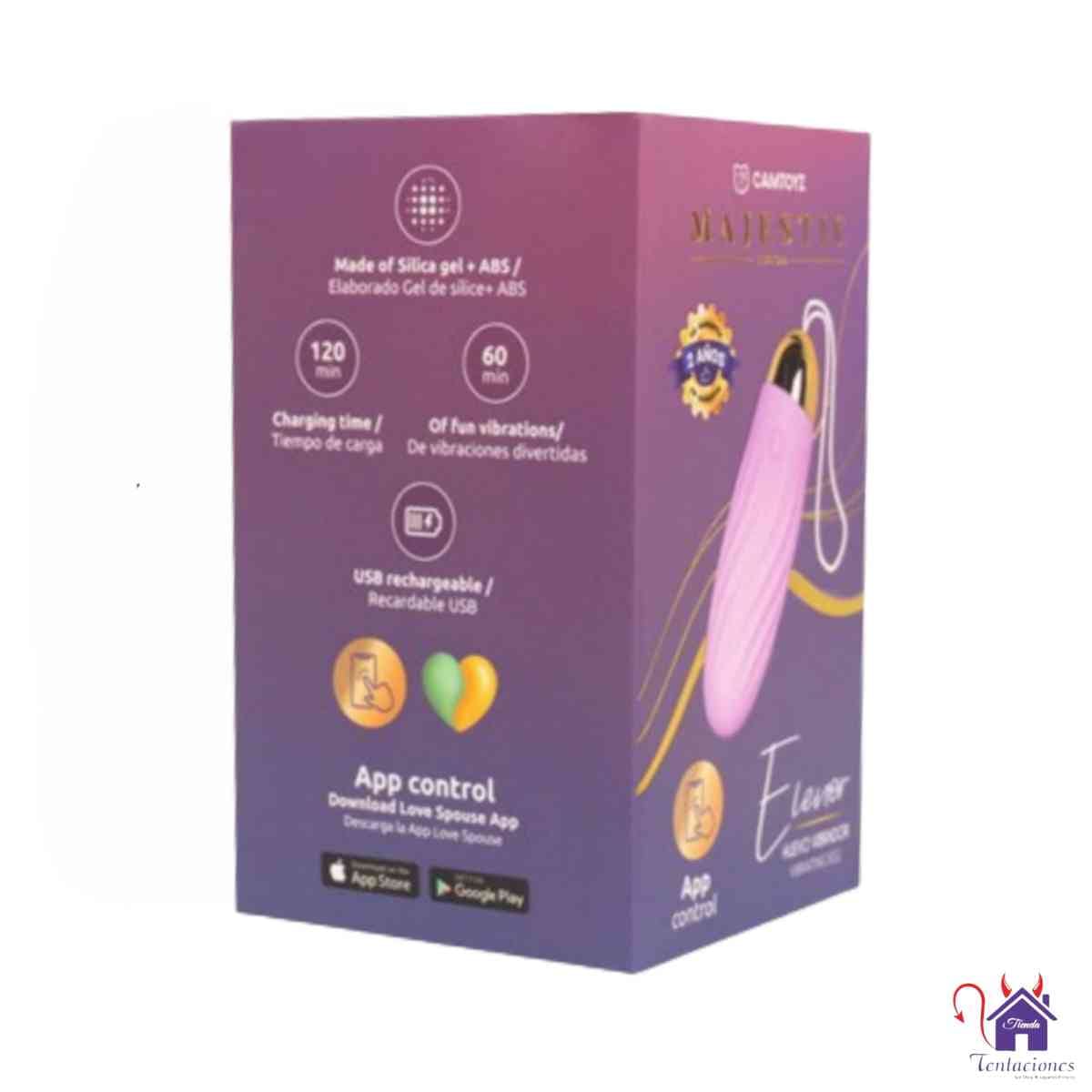 Huevo Vibrador con App Elenor Majestic-Tienda Tentaciones-Sex Shop