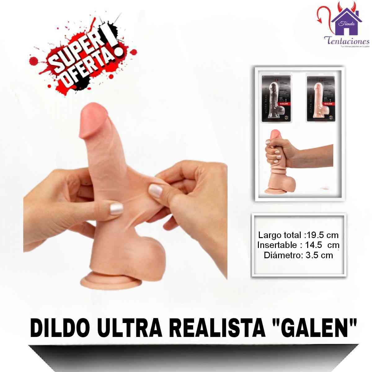 Consolador Ultra Realista Galen-Tienda Tentaciones-Sex Shop Ecuador