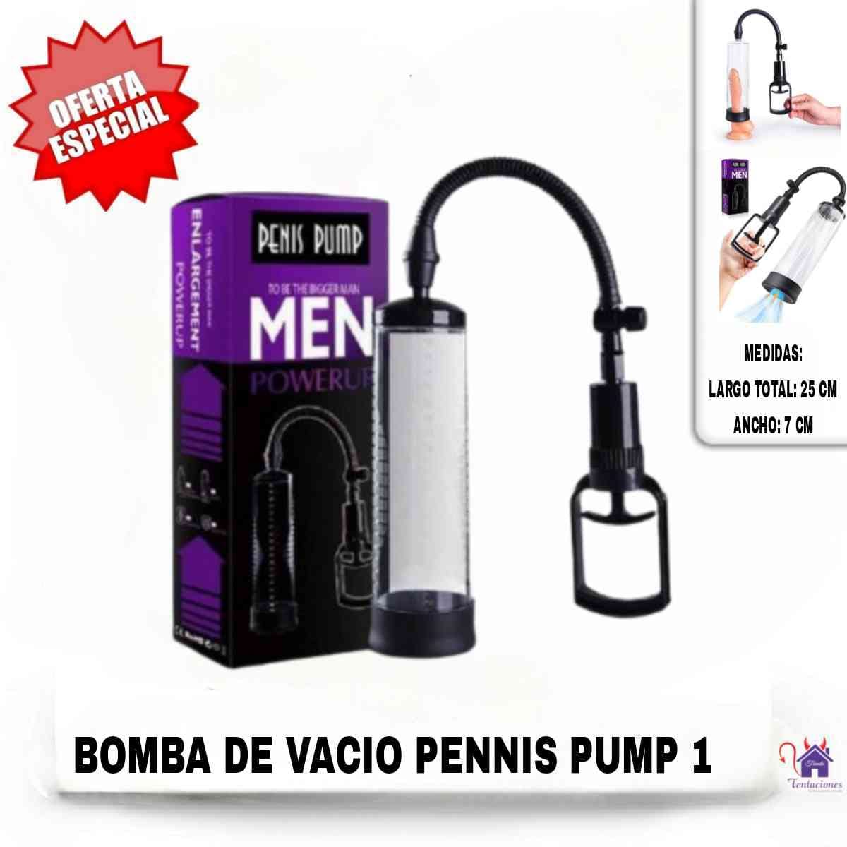 La imagen describe las Medidas de la Bomba de Vacio Pennis Pump 1