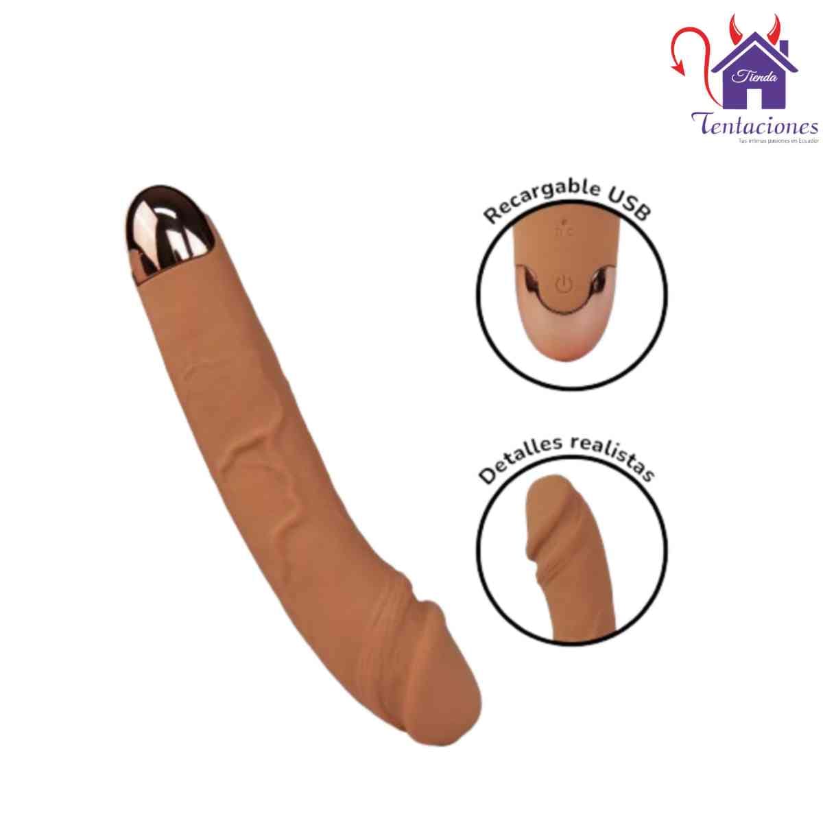 Esta imagen describe la Presentación y Características del Vibrador Realista Yirant