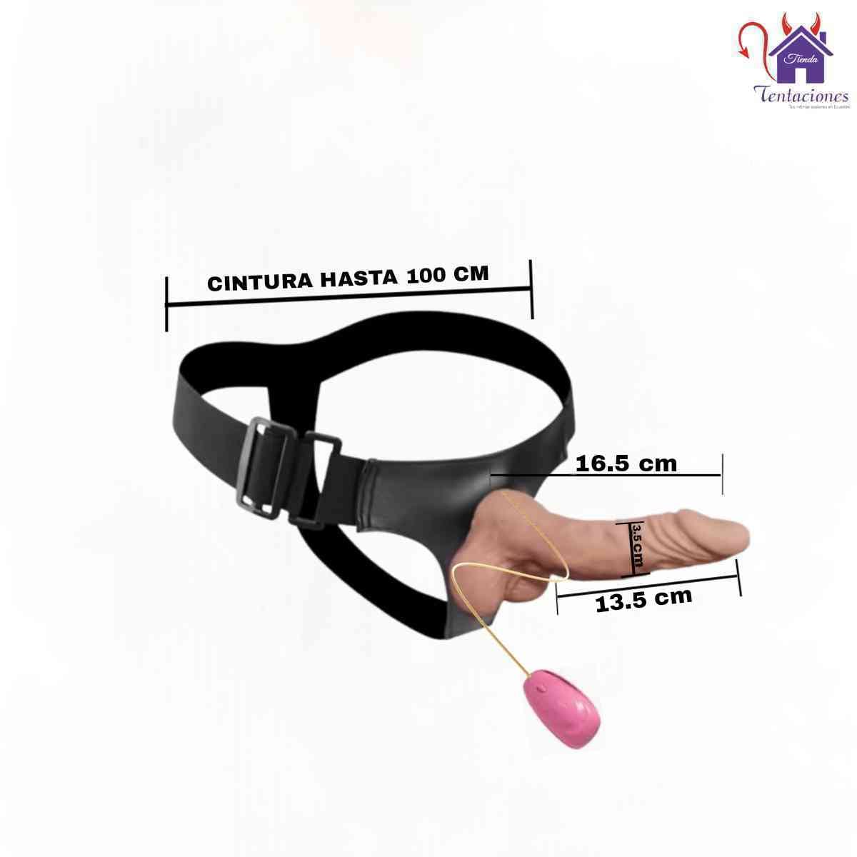 Esta imagen describe las Medidas y Presentación del Vibrador articulado con vibración Pegaso