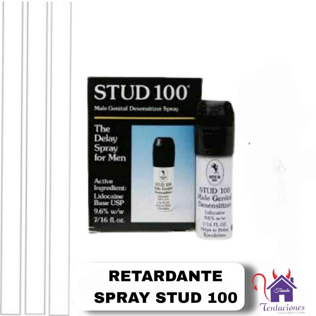 Esta imagen describe la Forma de Uso y Características del Retardante Stud 100