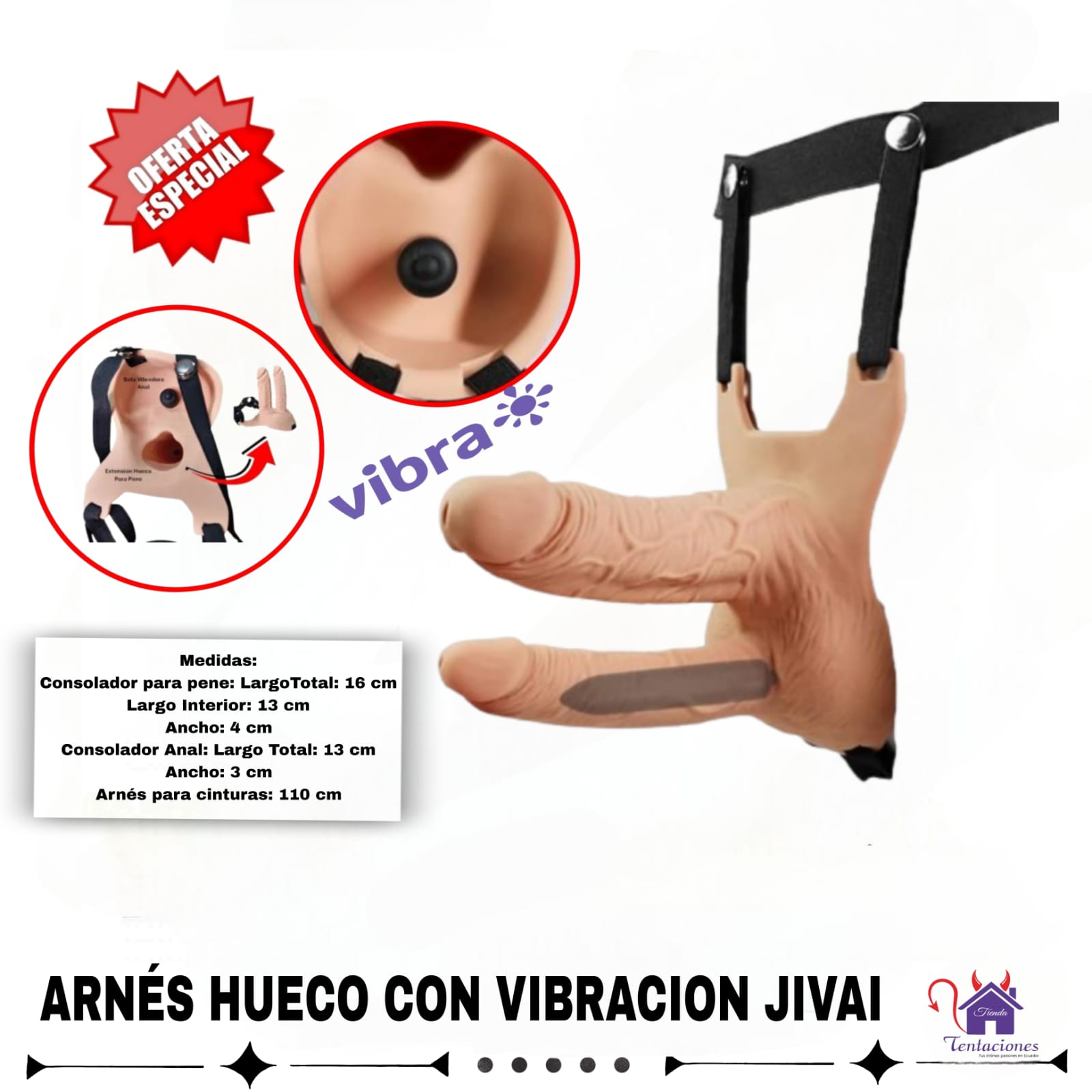 Arnés Hueco con Vibración Jivai