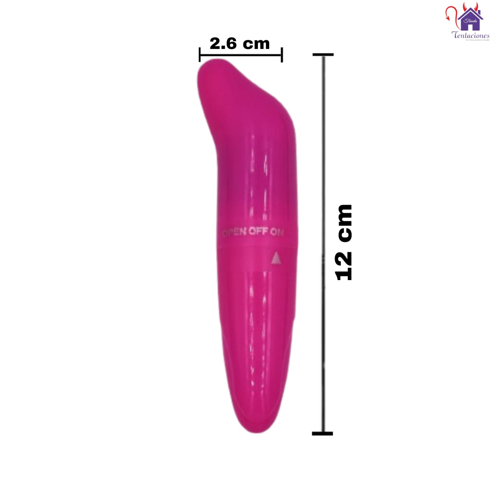 Esta imagen describe las Medidas y Características de la Bala Vibradora Pink Pleasure