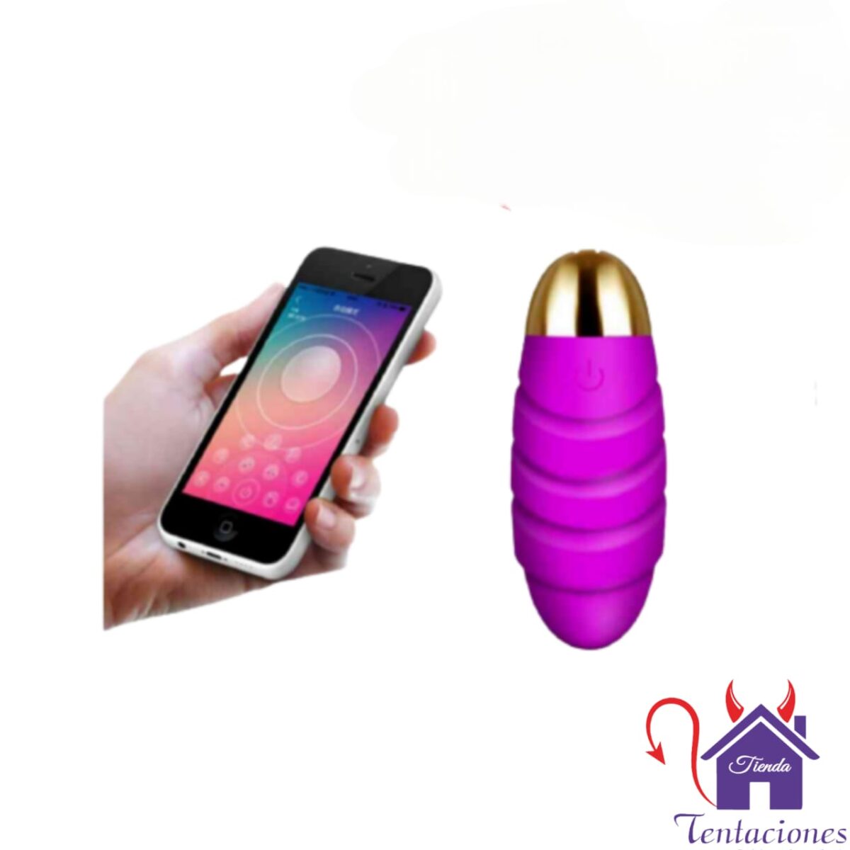 Esta imagen describe la Presentación y Contenido del Huevito Vibrador con Bluetooth